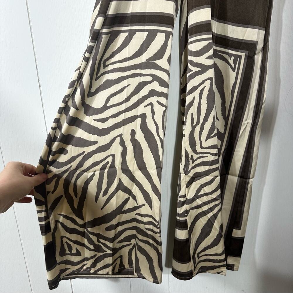 NEW Fashion Nova St. Tropez Animal Jumpsuit- Brown Combo Size XS - Picture 11 of 13